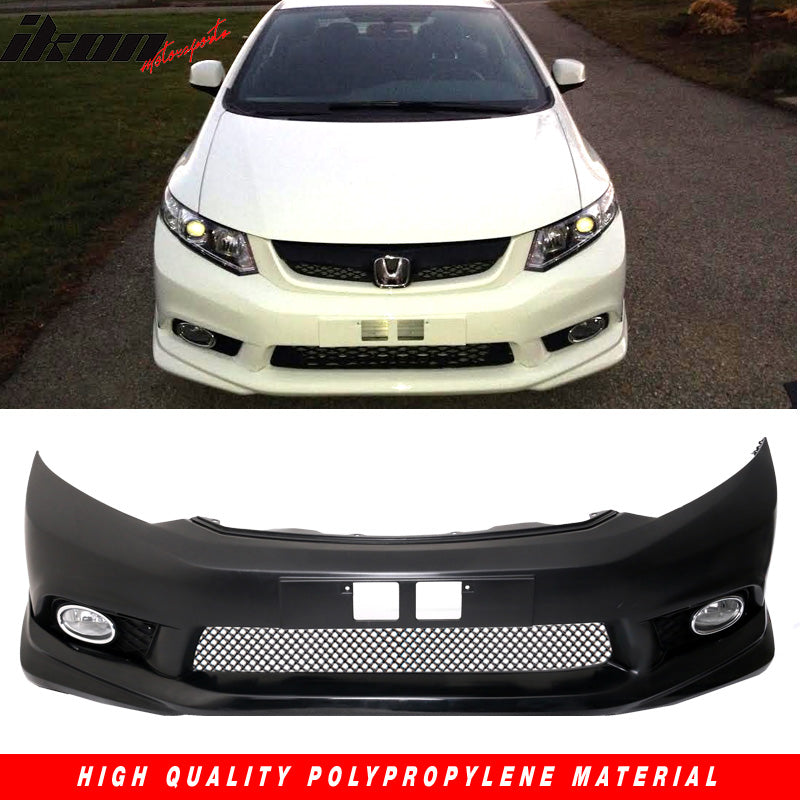 2012-2015 Honda Civic 4Dr FB6 Front Bumper MD Lip Conversion Foglight