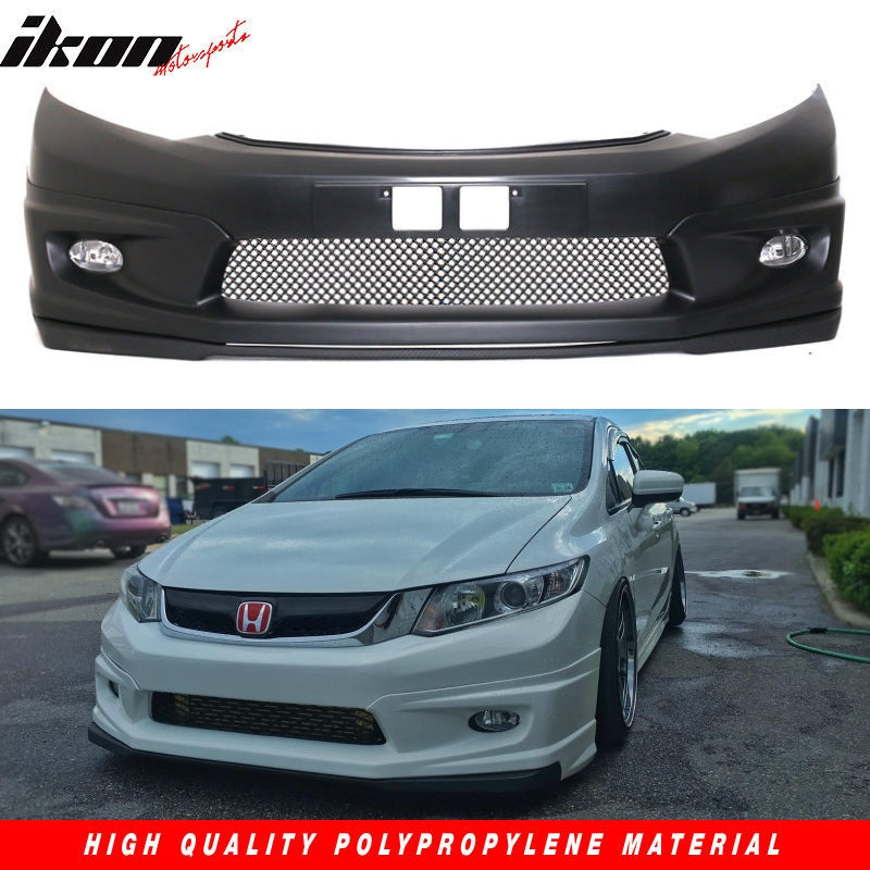 2012-2015 Honda Civic 9th Gen FB6 Front Bumper Lip Conversion Foglight