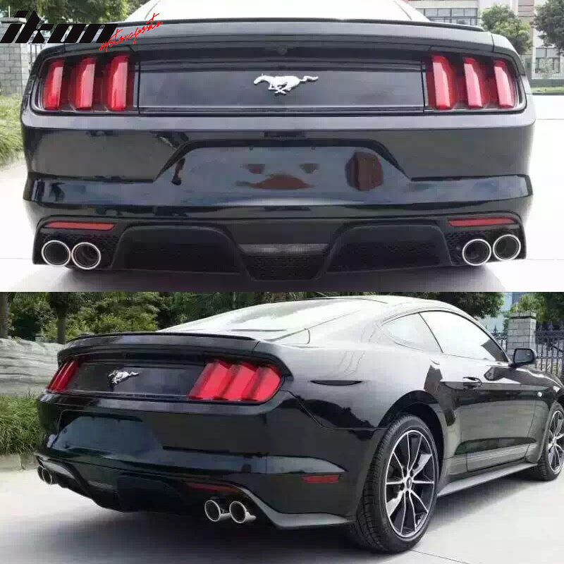 Fits 15-16 Mustang GT350 Rear Conversion Bumper Kit With Lower Valance Diffuser