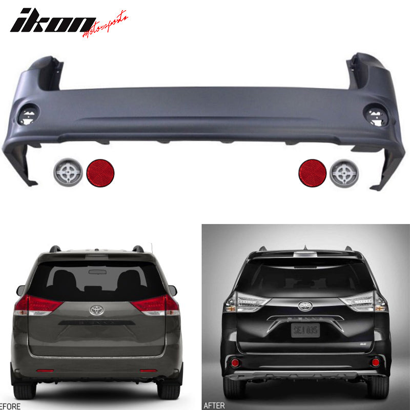 2011-2020 Toyota Sienna SE Rear Bumper Cover Conversion Reflector PP