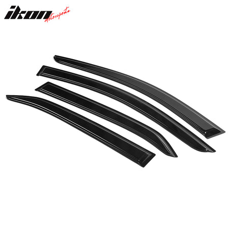 IKON MOTORSPORTS, Window Visor Compatible With 2018-2023 Chevy Equinox, Vent Sun Shade Rain Guards Side Window Deflectors