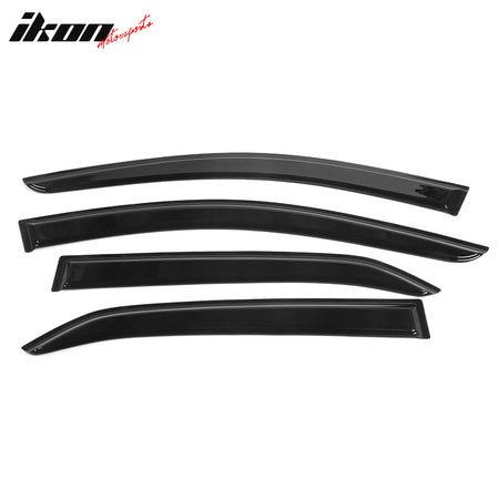 IKON MOTORSPORTS, Window Visor Compatible With 2018-2023 Chevy Equinox, Vent Sun Shade Rain Guards Side Window Deflectors