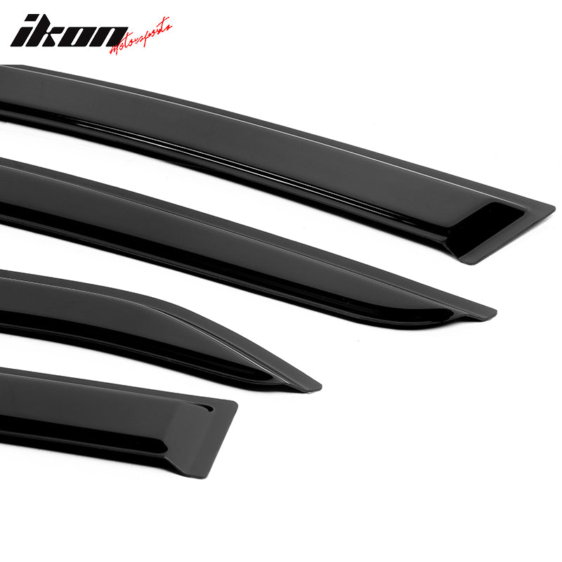 IKON MOTORSPORTS, Window Visor Compatible With 2018-2023 Chevy Equinox, Vent Sun Shade Rain Guards Side Window Deflectors