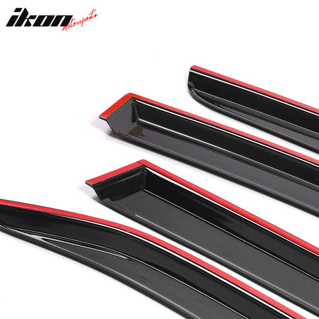 IKON MOTORSPORTS, Window Visor Compatible With 2018-2023 Chevy Equinox, Vent Sun Shade Rain Guards Side Window Deflectors