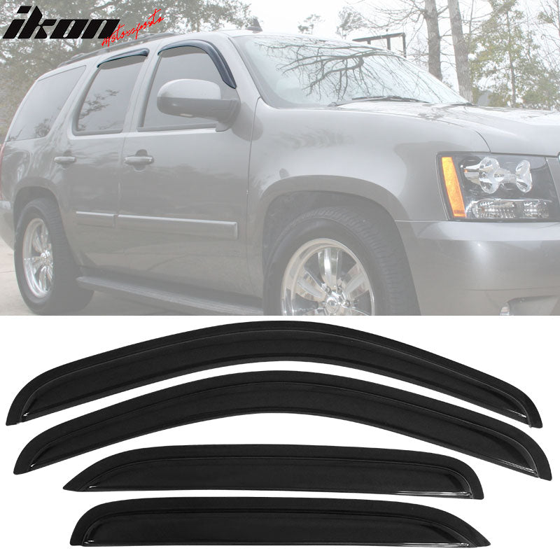 2007-2014 Chevy Tahoe GMC Yukon Visor Windows 4Pc Set Acrylic