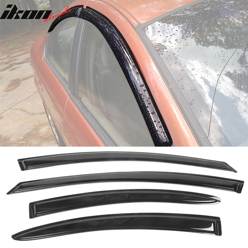 2000-2005 Dodge Neon Side Visor Windows Sun Deflectors Set Acrylic