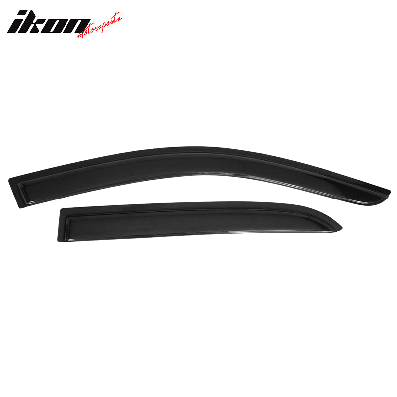 IKON MOTORSPORTS, Window Visor Compatible With 2003-2007 Honda Accord, Smoke Tinted & Semi-Transparent 4PCS Sun Rain Shade Guard Wind Vent Air Deflector, 2004 2005 2006