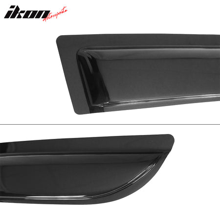 IKON MOTORSPORTS, Window Visor Compatible With 2003-2007 Honda Accord, Smoke Tinted & Semi-Transparent 4PCS Sun Rain Shade Guard Wind Vent Air Deflector, 2004 2005 2006