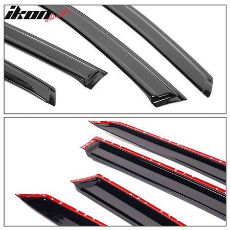 Fits 22-25 Honda Civic Sedan Acrylic Tape-on 4PCS Window Visors Vent Rain Guard