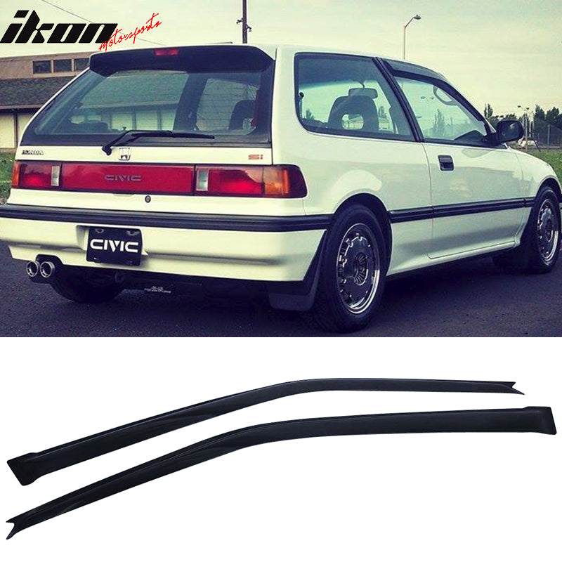 1988-1989 Honda Civic Hatchback Window Visors 2Pc Set Acrylic