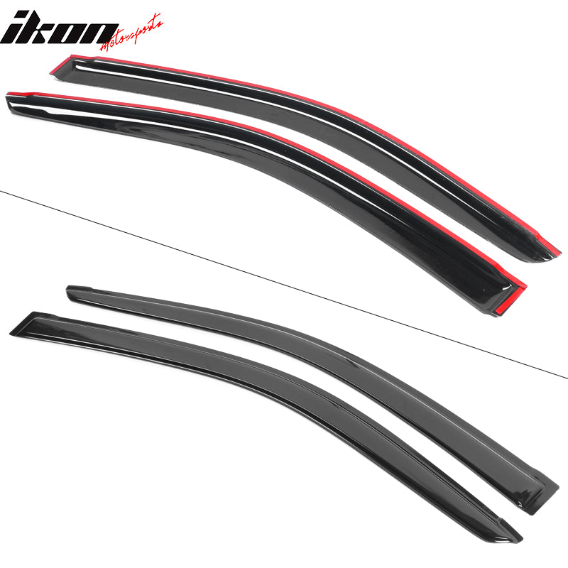 IKON MOTORSPORTS, Window Visor Compatible With 2011-2016 Honda CR-Z Vent Sun Shade Rain Guards Side Window Deflectors