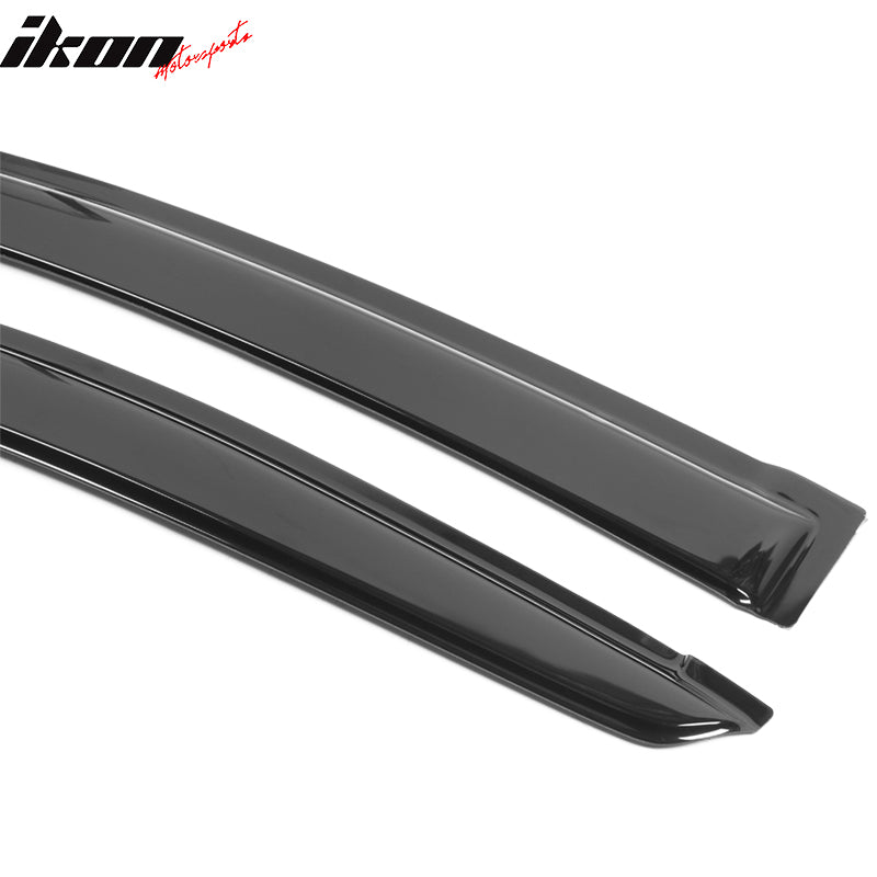 IKON MOTORSPORTS, Window Visor Compatible With 2011-2016 Honda CR-Z Vent Sun Shade Rain Guards Side Window Deflectors