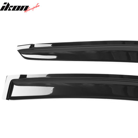 IKON MOTORSPORTS, Window Visor Compatible With 2011-2016 Honda CR-Z Vent Sun Shade Rain Guards Side Window Deflectors