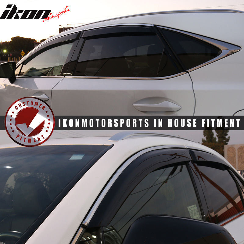 IKON MOTORSPORTS, Window Visor Compatible With 2015-2021 Lexus NX Vent Sun Shade Rain Guards Side Window Deflectors