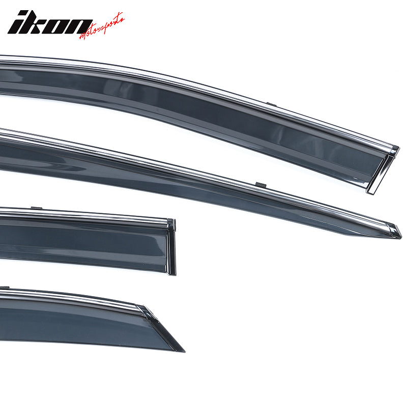 Fits 16-22 Lexus RX350 RX350L RX450H AL20 Polycarbonate Window Visor Chrome Trim