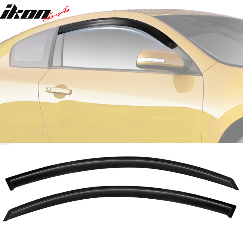 2008-2013 Nissan Altima D32 Coupe 2Pc Set Visor Windows Acrylic