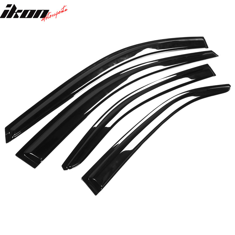 IKON MOTORSPORTS, Window Visor Compatible With 2020-2022 Toyota Corolla Sedan Vent Sun Shade Rain Guards Side Window Deflectors