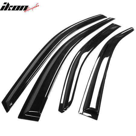 IKON MOTORSPORTS, Window Visor Compatible With 2020-2022 Toyota Corolla Sedan Vent Sun Shade Rain Guards Side Window Deflectors