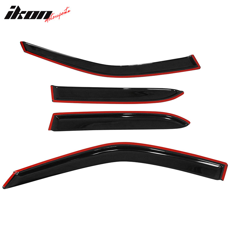 Fits 98-02 Toyota Corolla Window Visors Acrylic Sun Rain Deflector Guard 4Pc Set