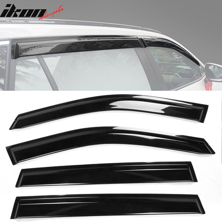 IKON MOTORSPORTS, Window Visor Compatible With 2019-2023 Toyota RAV4 Vent Sun Shade Rain Guards Side Window Deflectors