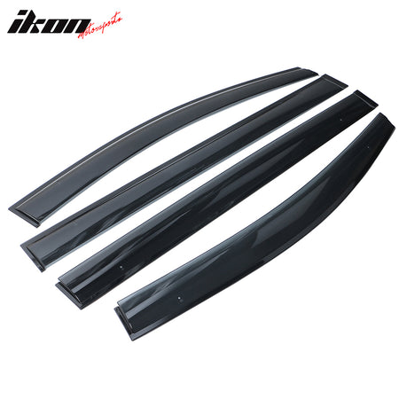 IKON MOTORSPORTS, Window Visor Compatible With 2011-2020 Toyota Sienna Vent Sun Shade Rain Guards Side Window Deflectors