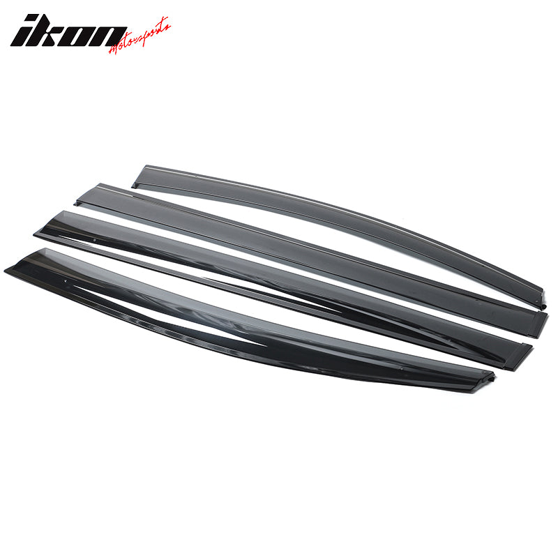 IKON MOTORSPORTS, Window Visor Compatible With 2011-2020 Toyota Sienna Vent Sun Shade Rain Guards Side Window Deflectors