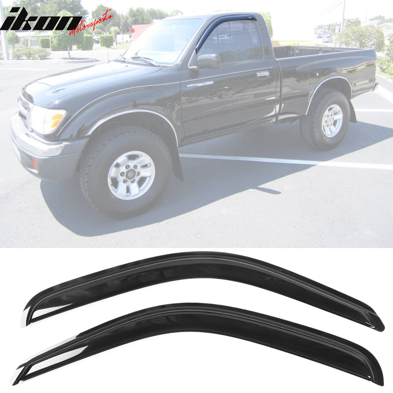 1995-2004 Toyota Tacoma Slim Style Smoke Tinted Window Visor Acrylic