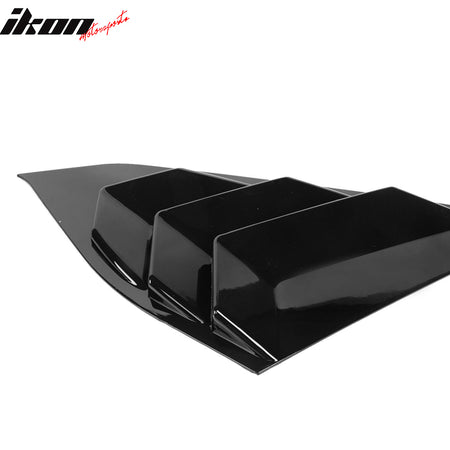 Fits 18-22 Honda Accord OE Side Window Louver Quarter Panel Gloss Black ABS