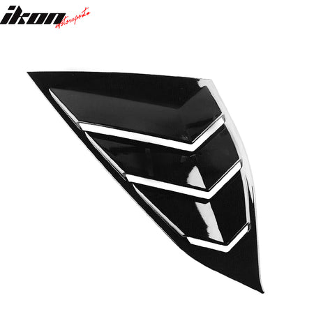 Fits 18-22 Honda Accord OE Side Window Louver Quarter Panel Gloss Black ABS