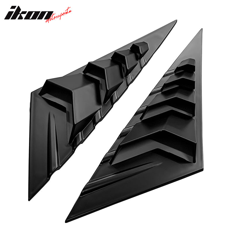 IKON MOTORSPORTS, Side Vent Compatible With 2021-2022 Hyundai Elantra 4-Door Sedan, ABS Plastic Rear Window Scoop Louver 2PC