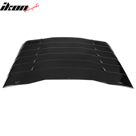 Windshield Louver Compatible With 2016-2023 Chevy Camaro (Not Fit Convertible), IKON Style Rear Window Louvers Cover Sun Shade ABS by IKON MOTORSPORTS, 2017 2018