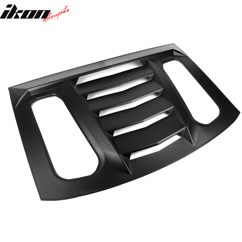 Fits 16-23 Chevrolet Camaro Coupe 2PCS GT Side + IKON V2 Rear Window Louvers ABS