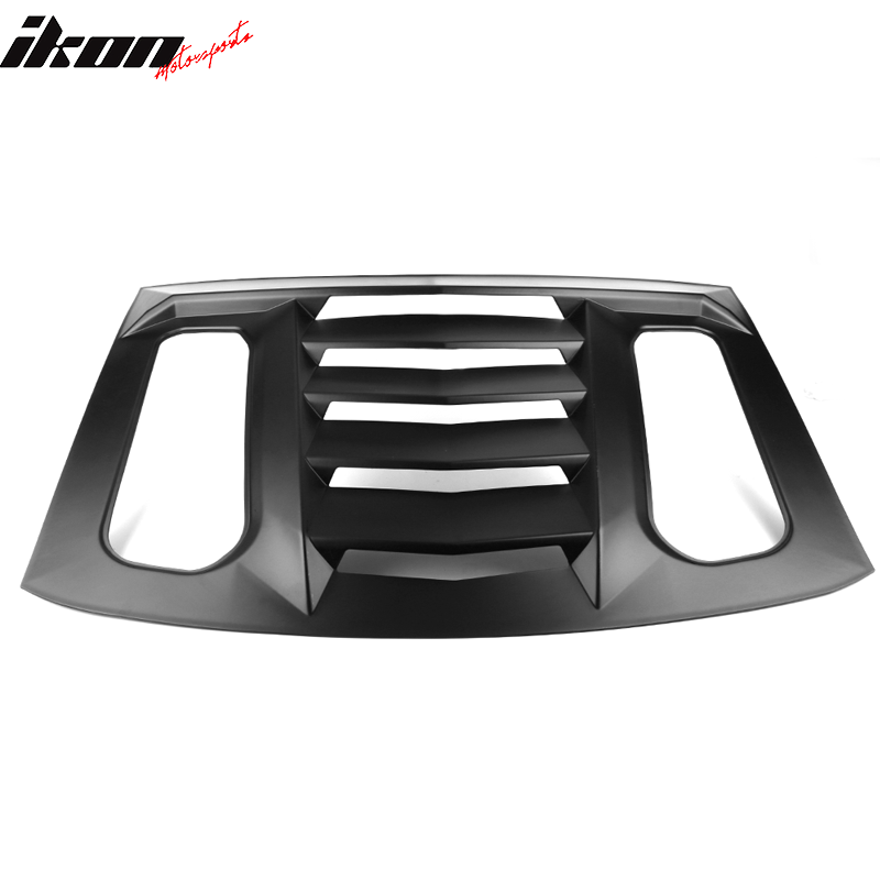 Fits 16-23 Chevrolet Camaro Coupe 2PCS GT Side + IKON V2 Rear Window Louvers ABS