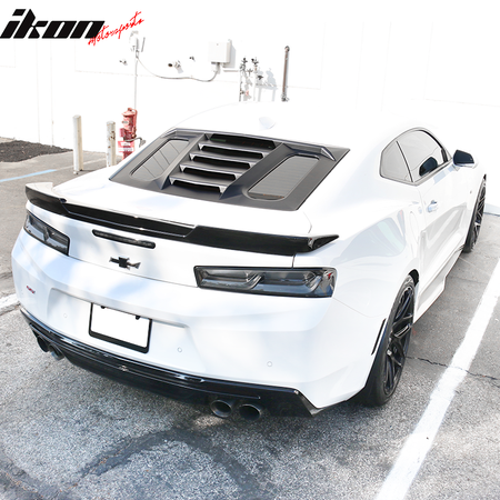 Fits 16-23 Camaro IKON V2 Window Louver Matte / Gloss Black / Carbon Fiber Print