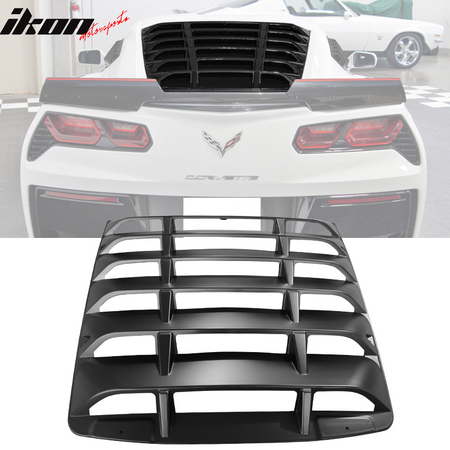 Fits 14-19 Chevy Corvette C7 Window Louver Rain Wind Guard Carbon Fiber Print