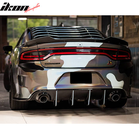 Fits 11-23 Charger IKON Window Louver Matte / Gloss Black / Carbon Fiber Print