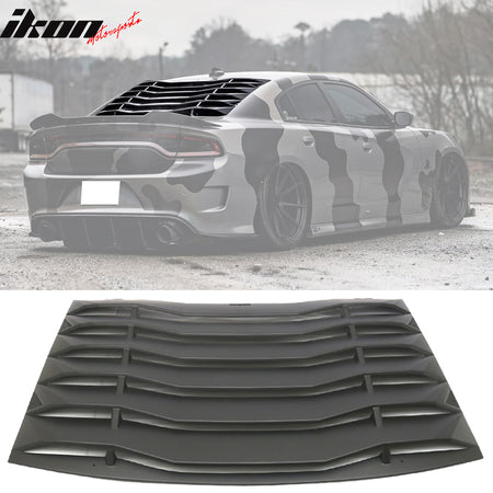 Fits 11-23 Charger IKON Window Louver Matte / Gloss Black / Carbon Fiber Print