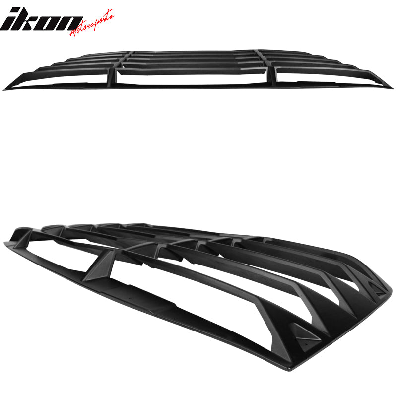 Fits 08-22 Dodge Challenger Rear Window Louver Sun Rain Shade Cover Gloss Black