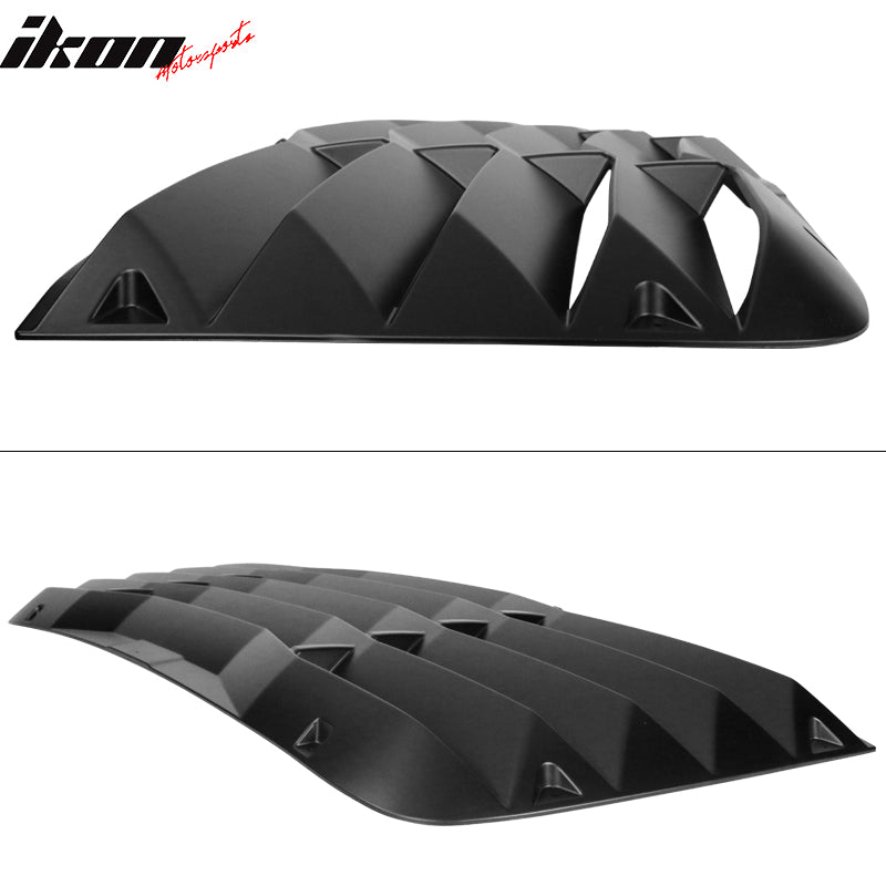 Fits 08-22 Dodge Challenger Rear Window Louver Sun Rain Shade Cover Gloss Black