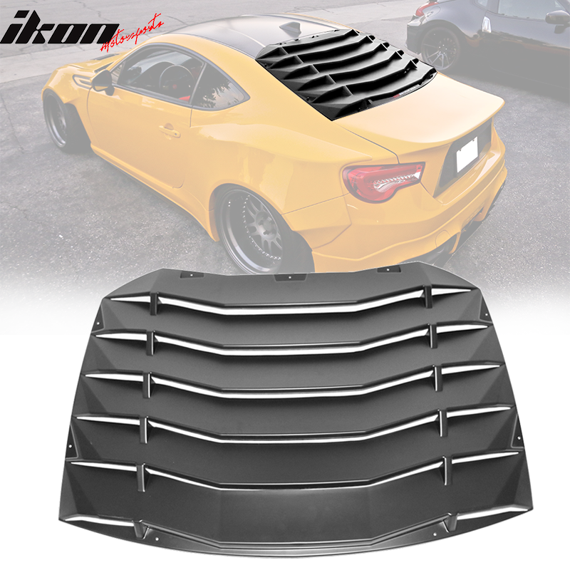 Fits 13-20 FRS 86 BRZ Rear Window Louver Guards Gloss Black  / Matte Black