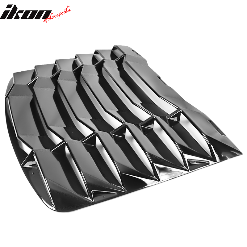 Fits 03-08 Nissan 350Z IKON Style Rear Window Louver Sun Shade ABS Gloss Black