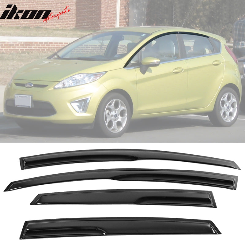 2011-2019 Ford Fiesta Hatchback Mugen Style 4PCS Window Visors Acrylic