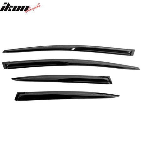 IKON MOTORSPORTS Tape on Outside Mount Window Visor Compatible With 2012-2015 Honda Civic Sedan