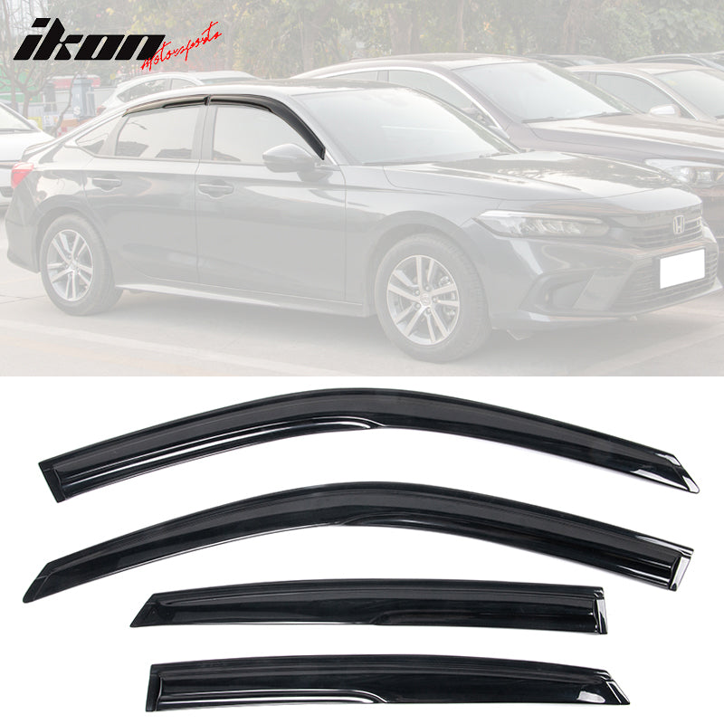 2022-2025 Honda Civic Mugen Style Smoke Tinted Window Visor Acrylic