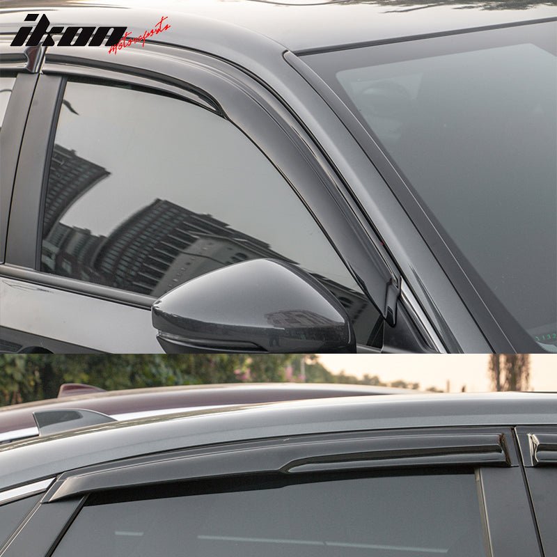 Fits 22-25 Honda Civic Sedan Mugen Style Window Visors Acrylic Air Deflector 4Pc