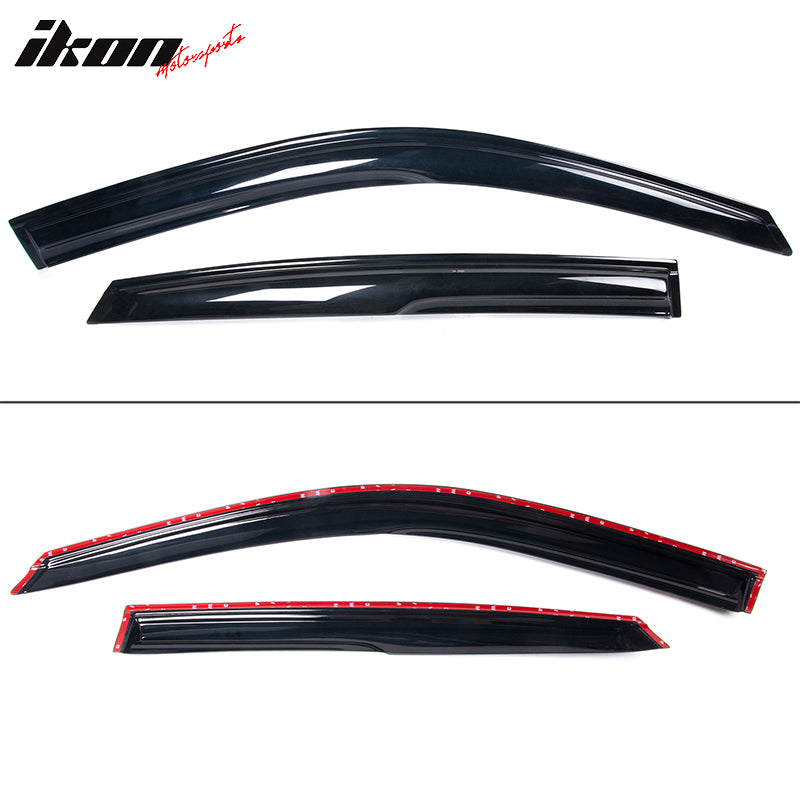 Fits 22-25 Honda Civic Sedan Mugen Style Window Visors Acrylic Air Deflector 4Pc