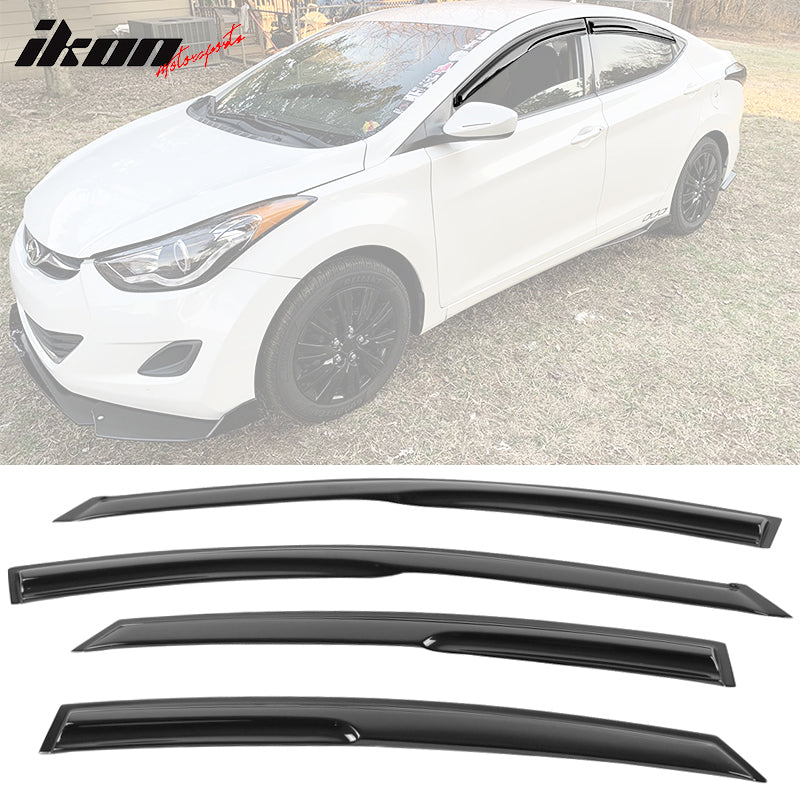 2011-2016 Hyundai Elantra Sedan Mugen Style Sun Rain Window Visor