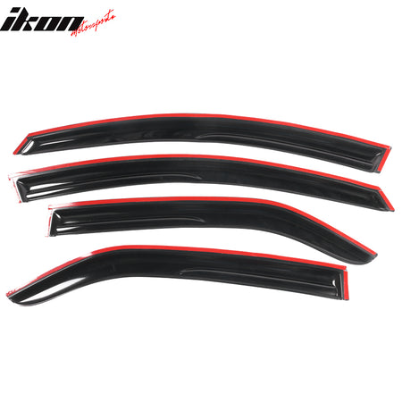 Fits 09-13 Kia Forte Sedan Mugen Style Acrylic Window Visors 4Pc Set