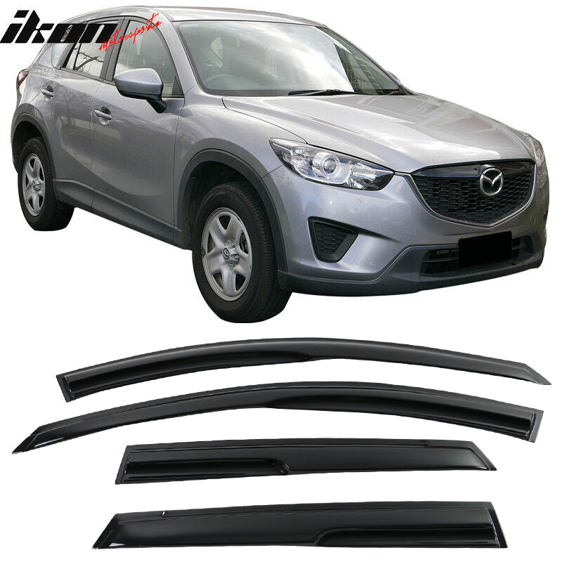 2013-2016 Mazda CX5 Mug Style 4PC Window Visor Sun Windshield Acrylic