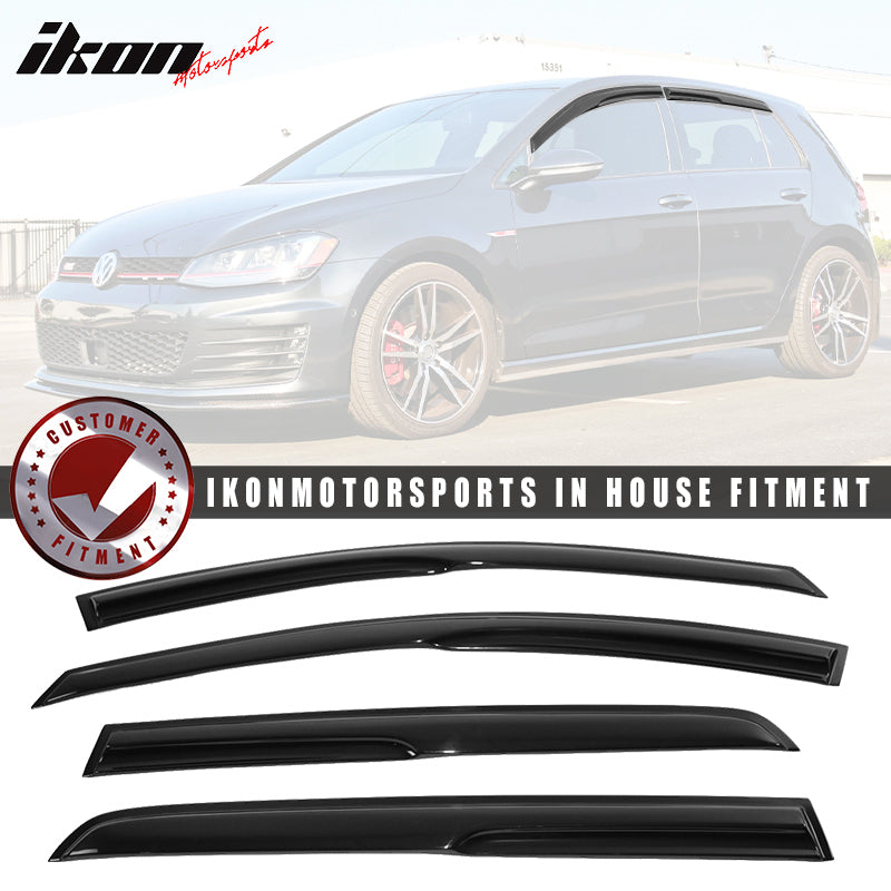 2015-2019 VW Golf MK7 Mugen Style Smoke Tinted Window Visor Acrylic